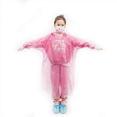 بچوں کے لئے ڈسپوزایبل رین کوٹ